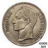 Image 1 : 1926 Venezuela Silver 5 Bolivares