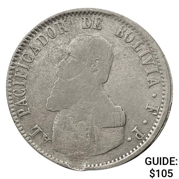1865 Bolivia Silver Melgarejo