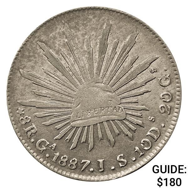 1887Ga JS Mexico Silver 8 Reales