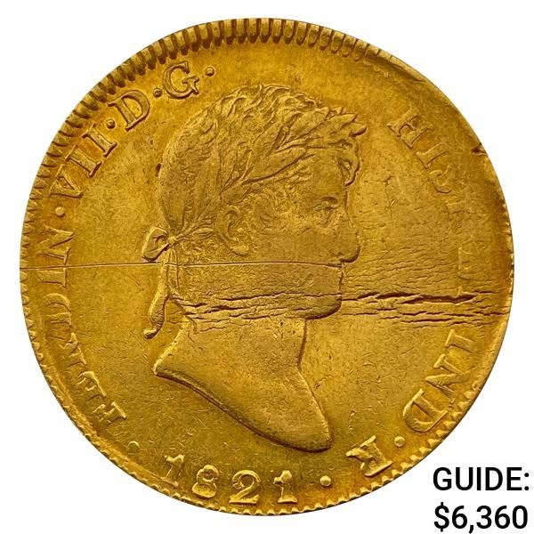 1821Mo JJ Mexico .7615oz Gold 8 Escudos