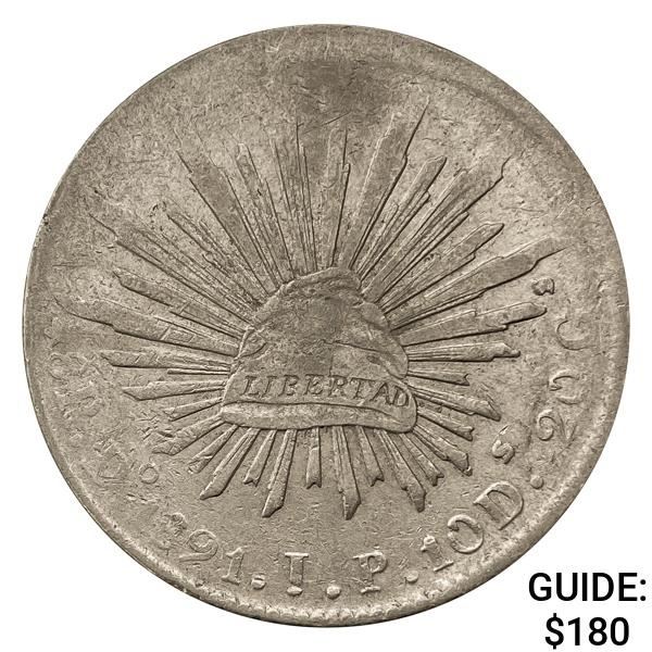 1891Do JP Mexico Silver 8 Reales