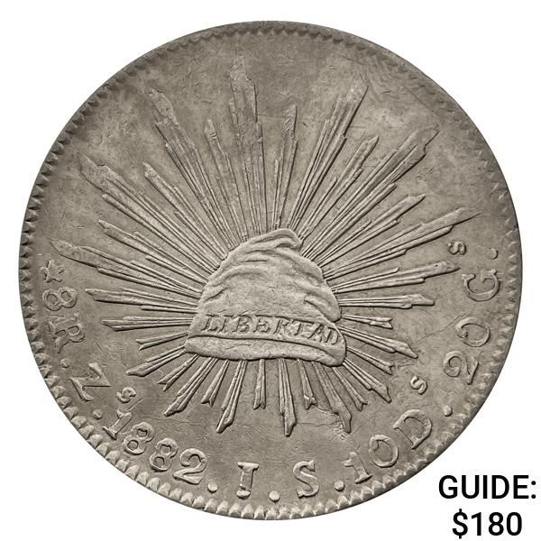 1882ZS JS Mexico Silver 8 Reales
