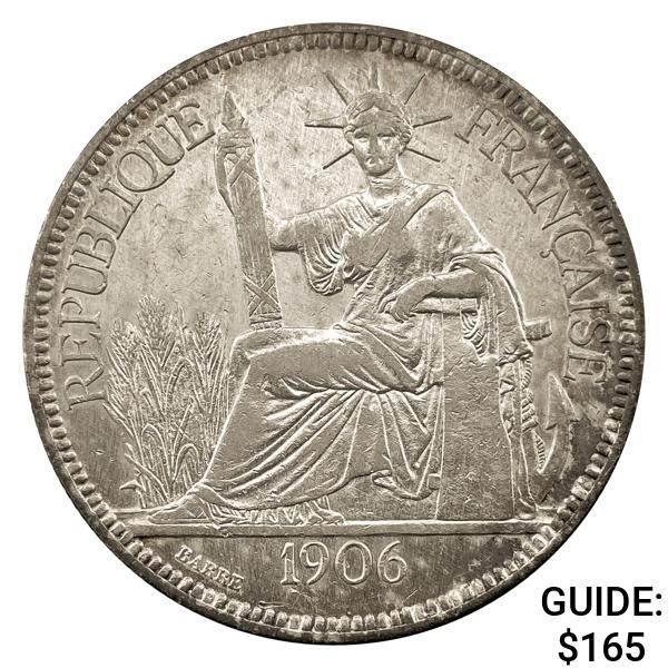 1906-A French Indochina Silver Piastre