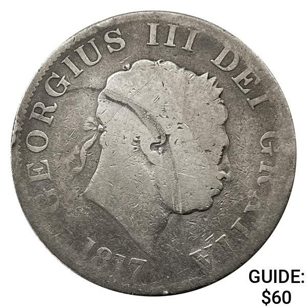 1817 Great Britain Silver 1/2 Crown