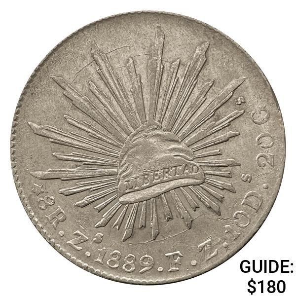 1889Zs FZ Mexico Silver 8 Reales