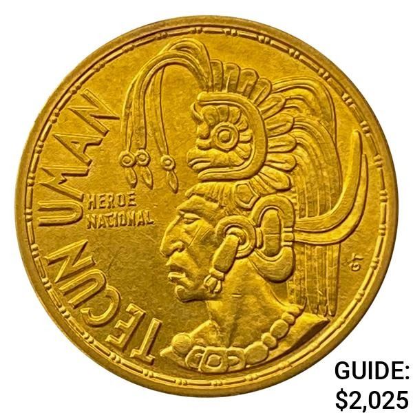 1965 Guatemala 1/4oz Gold Tecun Uman
