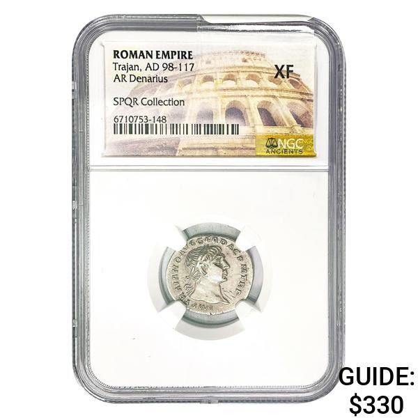 Roman Trajan, AD 98-117 Silver Denarius