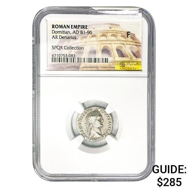 Roman Domitian, AD 81-96 Silver Denarius
