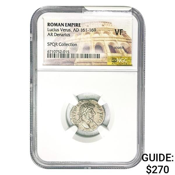 Roman Lucius Verus, AD 161-169 Silver Denarius