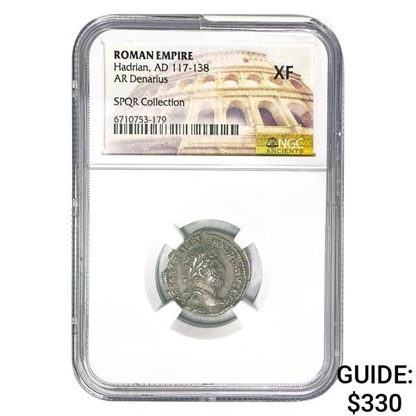 Roman Hadrian, AD 117-138 Silver Denarius