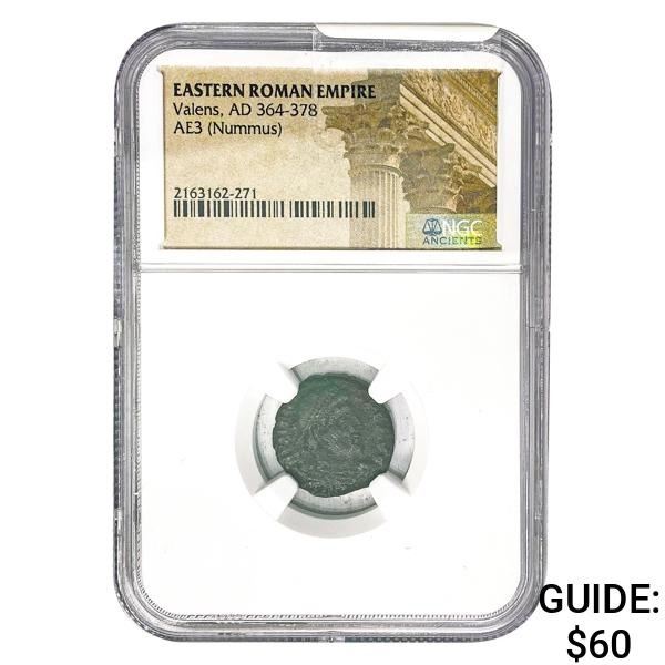 East Roman Valens, AD 364-378 AE3 Nummus