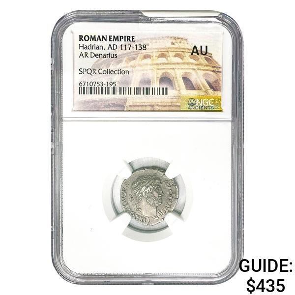 Roman Hadrian, AD 117-138 Silver Denarius