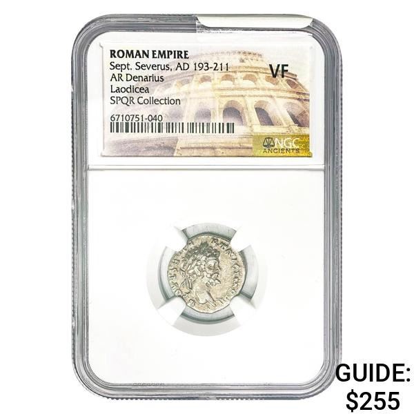 Roman Sept. Severus, AD 193-211 Silver Denarius