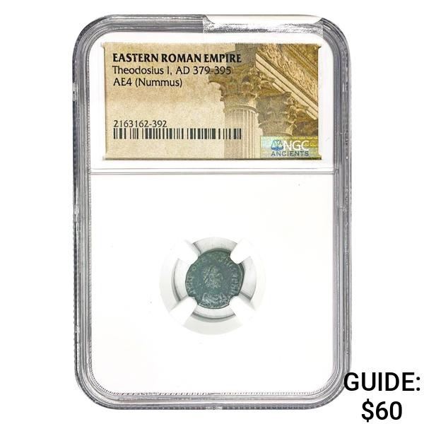 East Roman Theodosius I, AD 379-395 AE4 Nummus