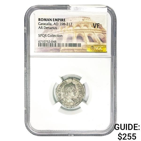 Roman Caracalla, AD 198-217 Silver Denarius