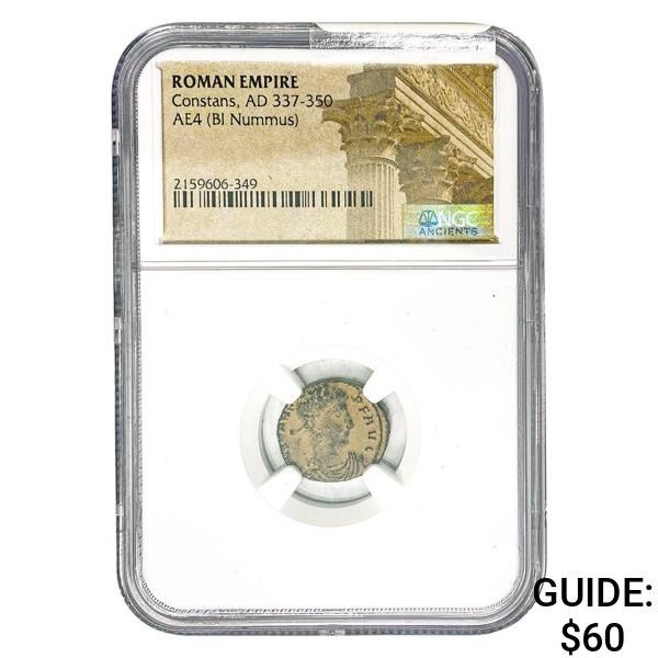 Roman Constans, AD 337-350 AE4 BI Nummus