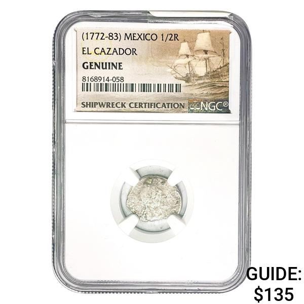 [1772-83] Mexico 1/2 Real El Cazador