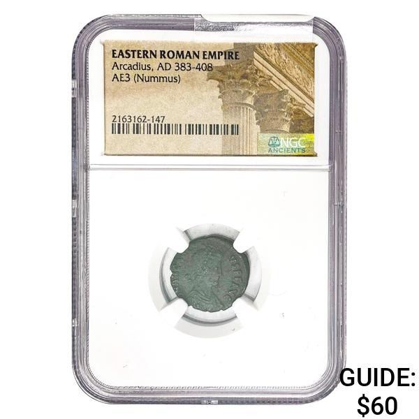 East Roman Arcadius, AD 383-408 AE3 Nummus