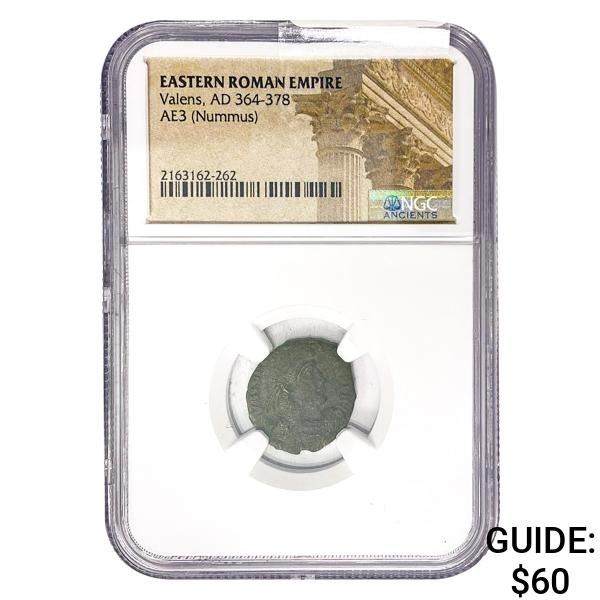 East Roman Valens, AD 364-378 AE3 Nummus