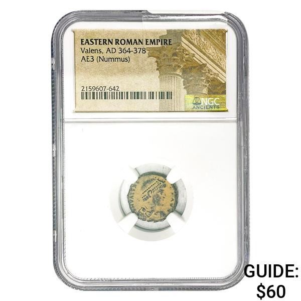East Roman Valens, AD 364-378 AE3 Nummus
