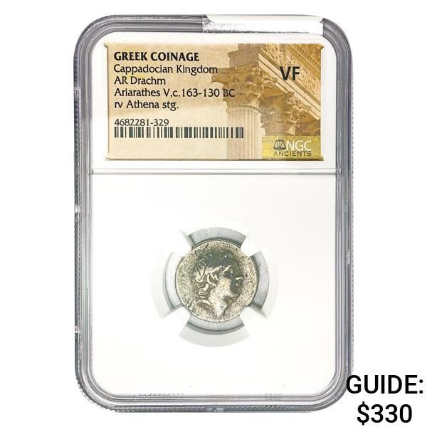 Greek Cappadocian 163-130 BC Silver Drachm