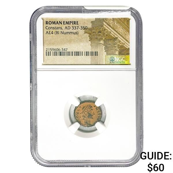 Roman Constans, AD 337-350 AE4 BI Nummus