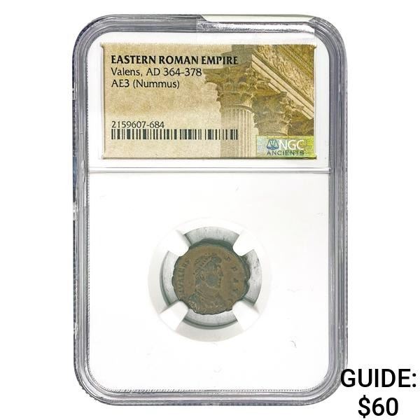 East Roman Valens, AD 364-378 AE3 Nummus