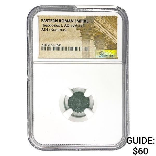 East Roman Theodosius I, AD 379-395 AE4 Nummus