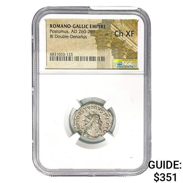 Romano-Gallic Postumus, AD 260-269 BI Dbl Denarius