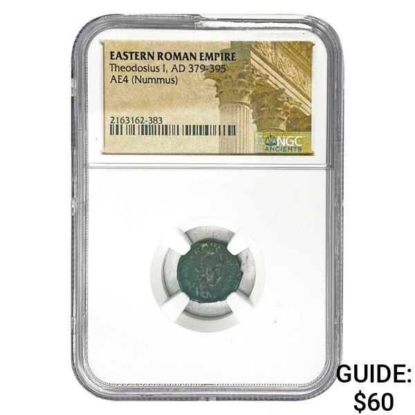 East Roman Theodosius I, AD 379-395 AE4 Nummus