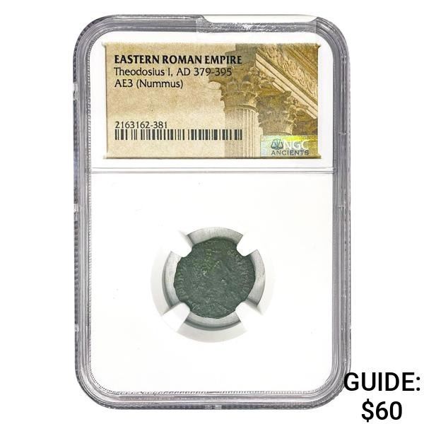 East Roman Theodosius I, AD 3379-395 AE3 Nummus