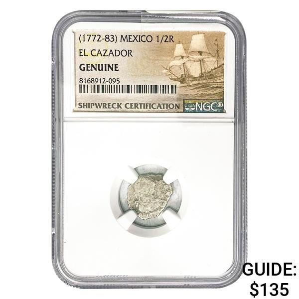 [1772-83] Mexico 1/2 Real El Cazador
