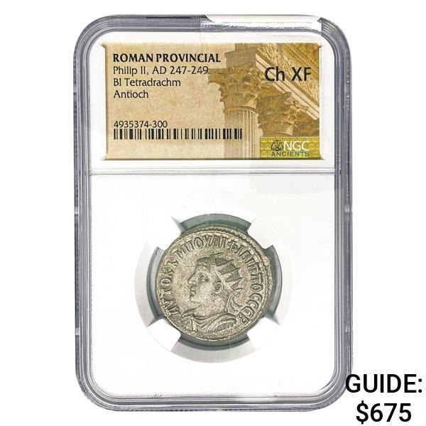 Roman Philip II, AD 247-249 BI Tetradrachm