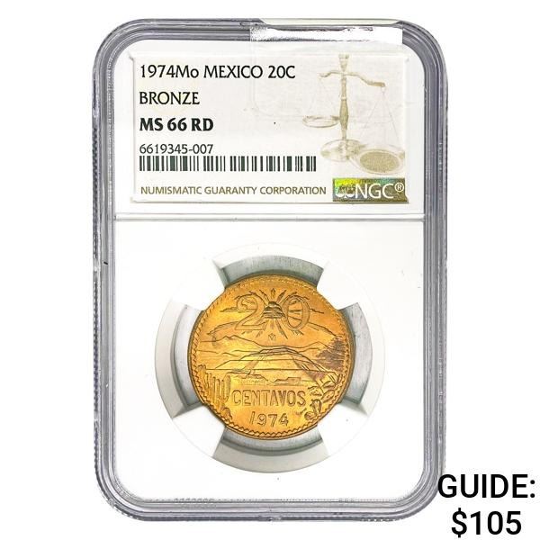 1974Mo Mexico 20C Bronze