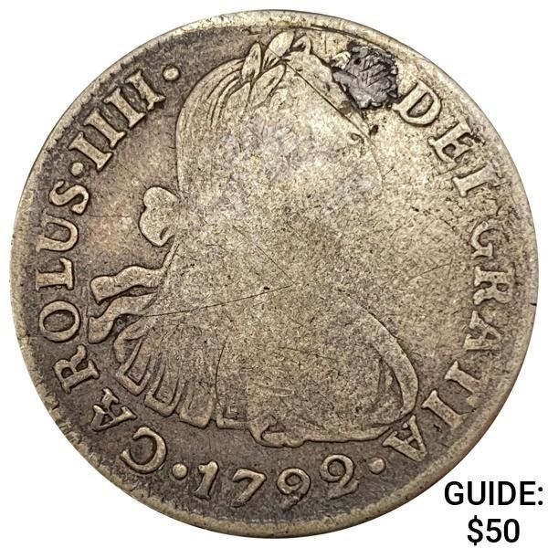 1792LIMA IJ Peru Silver 2 Reales