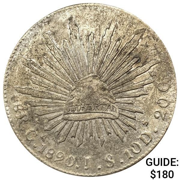 1890Ga JS Mexico Silver 8 Reales