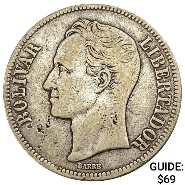 1929 Venezuela 5 Bolivares