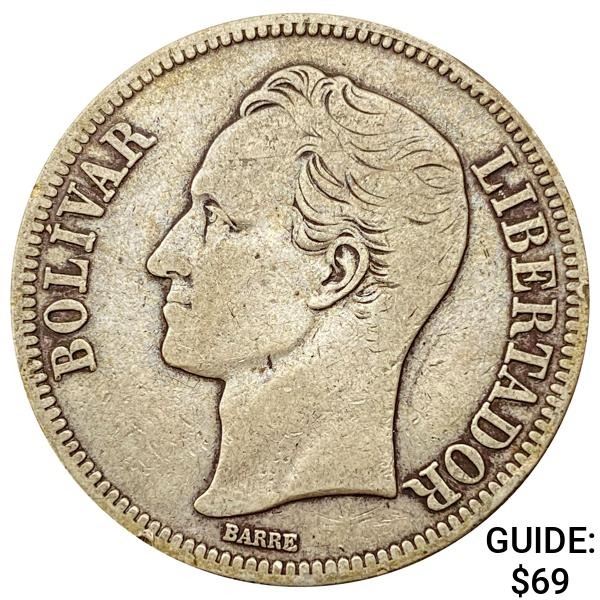 1921 Venezuela 5 Bolivares
