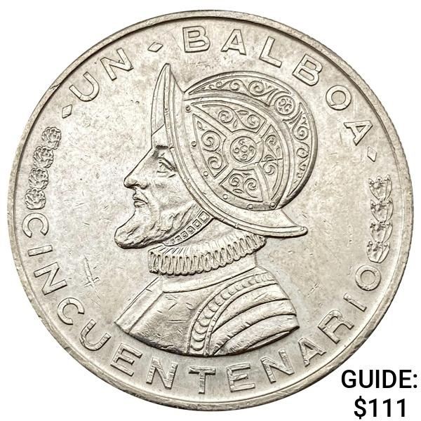 1953 Panama .7734oz Silver Balboa
