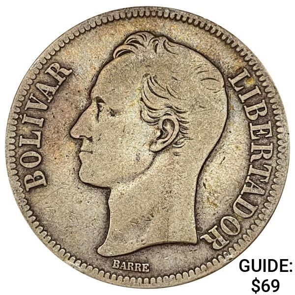1929 Venezuela 5 Bolivares