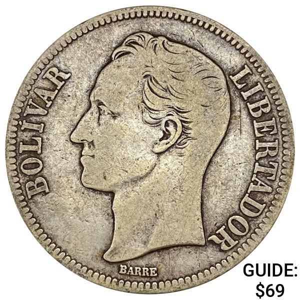 1921 Venezuela 5 Bolivares