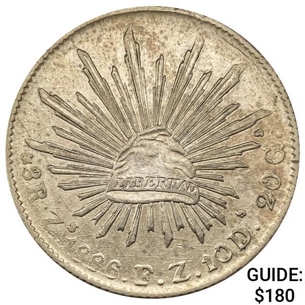 1886Zs FZ Mexico Silver 8 Reales