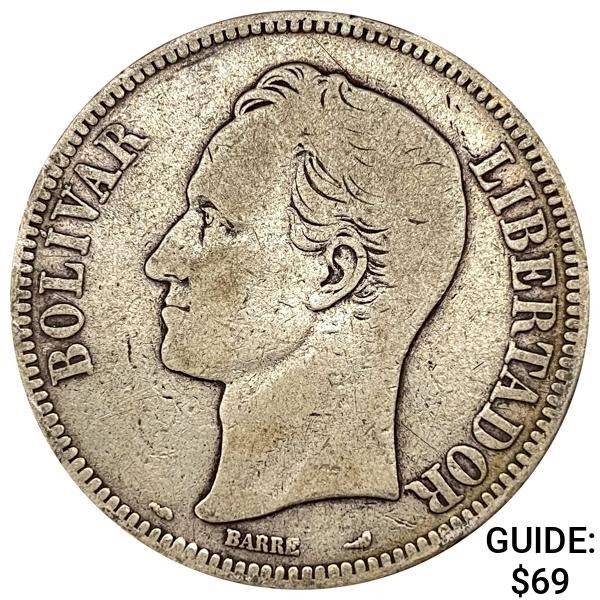 1911 Venezuela 5 Bolivares