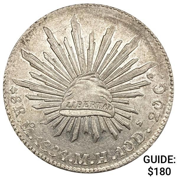 1884Mo MH Mexico Silver 8 Reales
