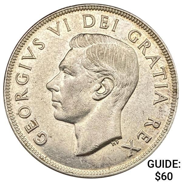 1954 Canada 0.6oz Silver Dollar