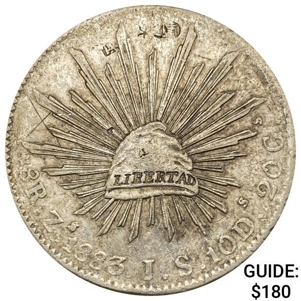 1883Zs JS Mexico Silver 8 Reales