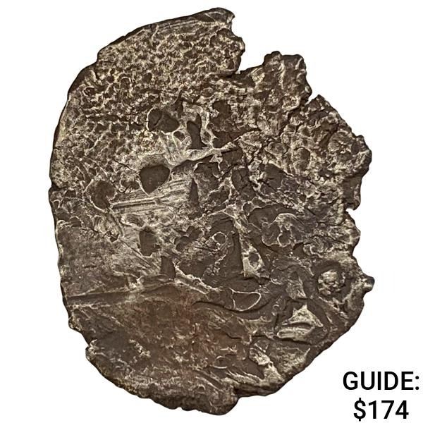 1500-1600s Spanish Empire Silver 1 Reales Cob