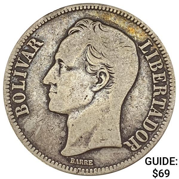 1929 Venezuela 5 Bolivares
