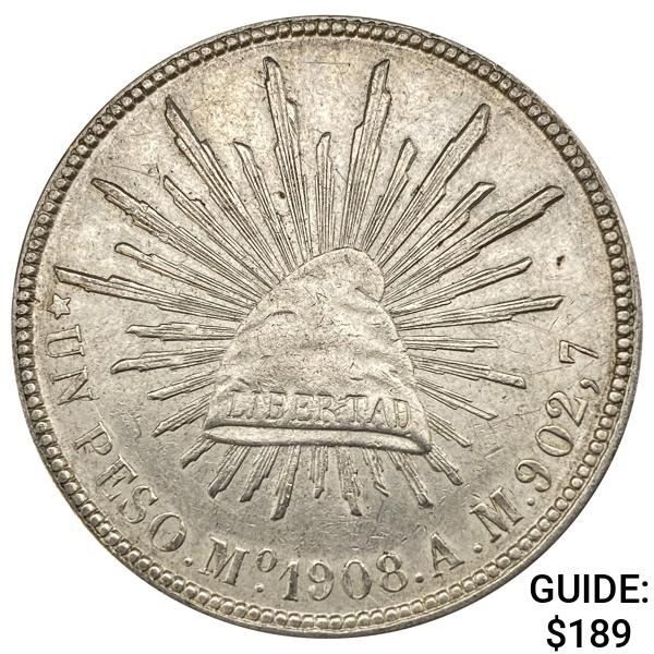 1908Mo AM Mexico Silver Peso