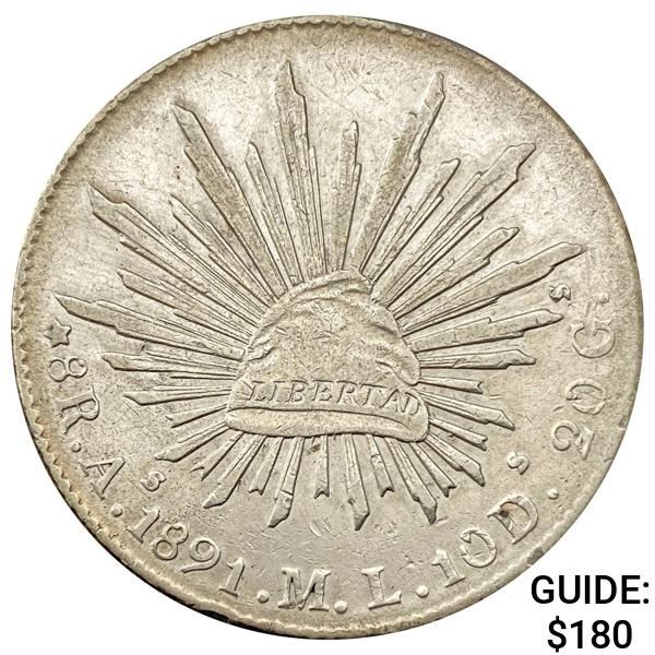 1891As ML Mexico Silver 8 Reales